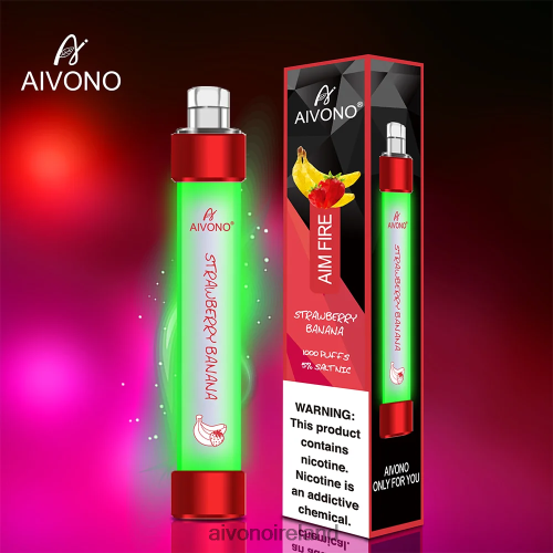 Aivono AIM FIRE 1000 Strawberry Banana V0F6L4332 - Aivono Vape Ireland Aivono AIM FIRE 1000 Strawberry Banana V0F6L4332 - Aivono Vape Ireland